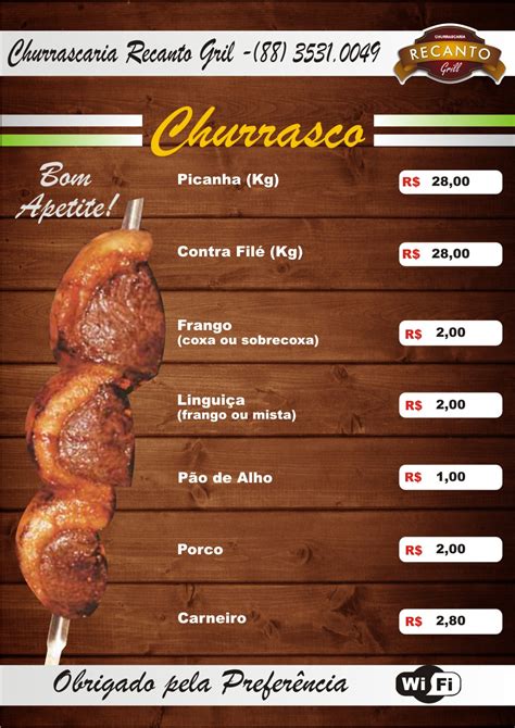 Blackjack Churrascaria Menu