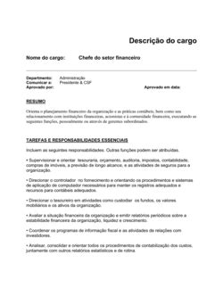 Casino Cfo Descricao De Trabalho