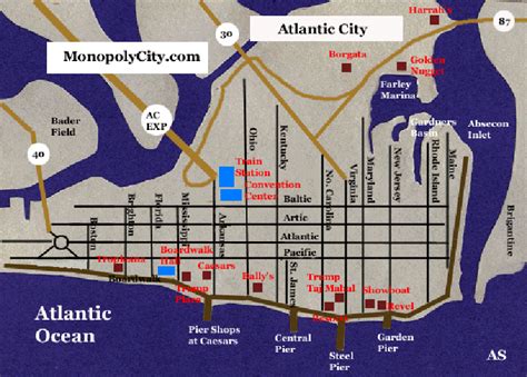 Casinos De Atlantic City Boardwalk Mapa