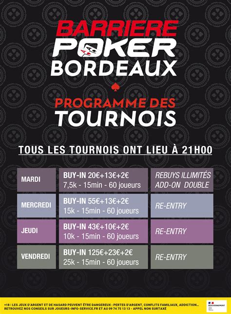 Inscricao Tournoi De Poker Barriere Bordeus