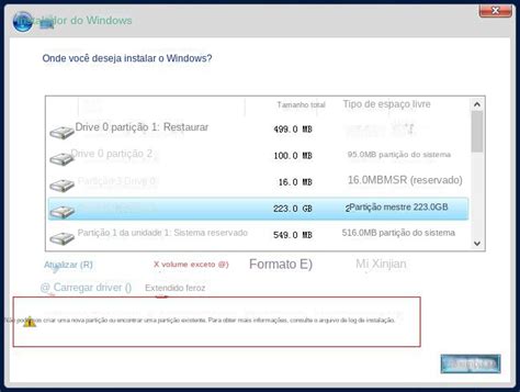 Nao E Possivel Criar Uma Particao Aqui Nao Ha Livre Mbr Ranhuras No Disco