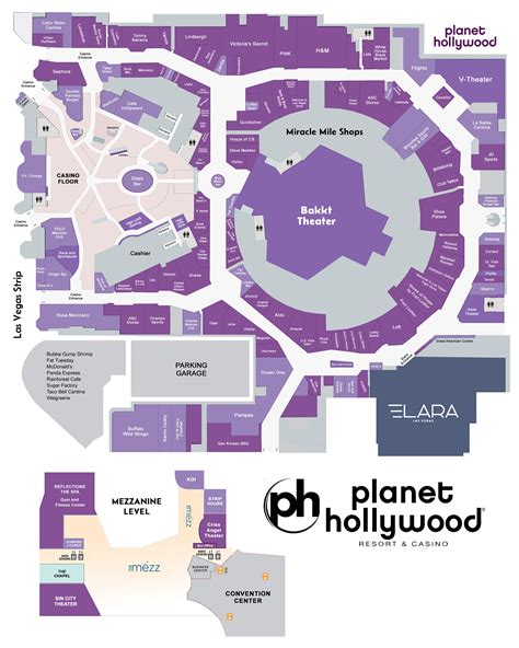 Planet Hollywood Casino Mapa De Propriedade