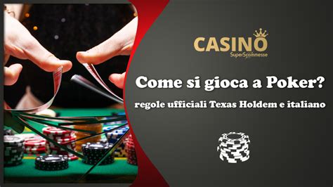 Poker Vem Si Gioca Texas Hold Em