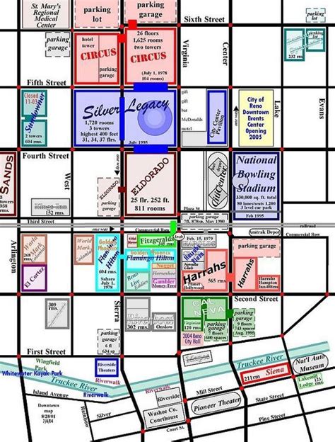 Reno Nevada Casinos Mapa